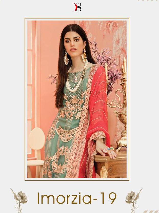 DEEPSY IMORZIA VOL 19 GEORGETTE WITH EMBROIDERY PAKISTANI SUITS WHOLESALER