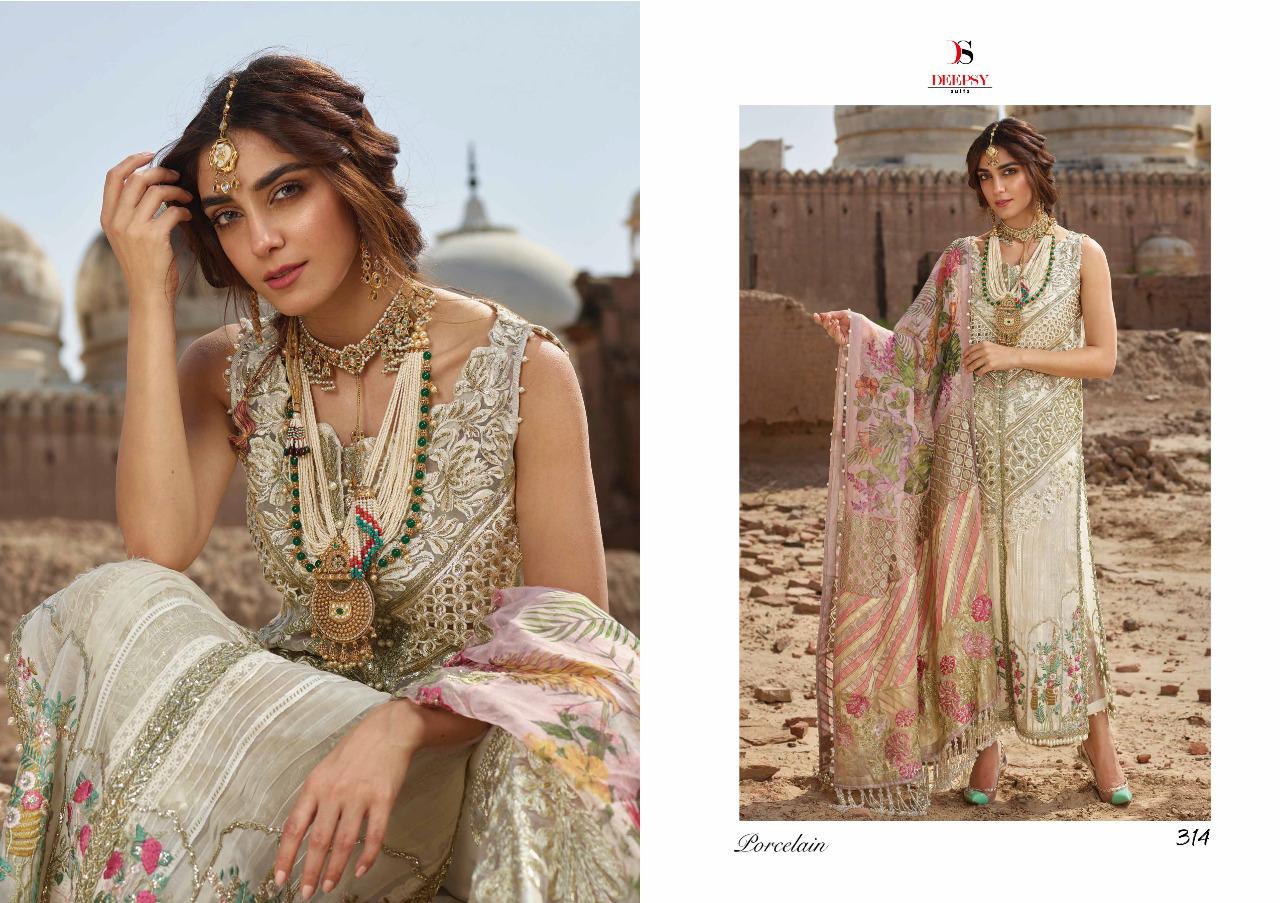 DEEPSY PRESENT CRIMSON BUTTERFLY NET WITH HEAVY EMBROIDERY PARTY WEAR SUIT COLLECTIO