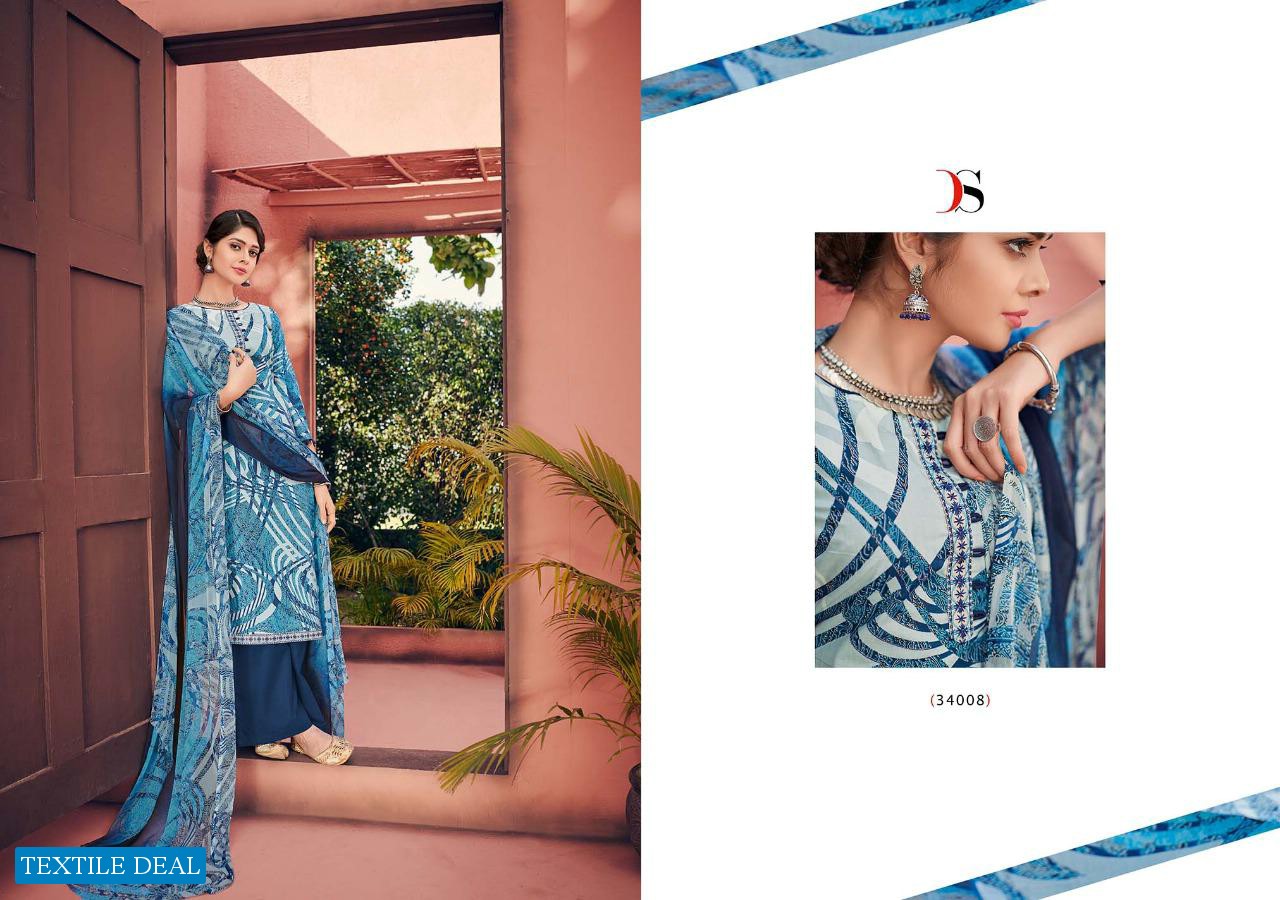 DEEPSY SUITS LIHAZ PURE COTTON PRINT WITH DAMAN WORK DRESS MATERIALS WHOLESALE