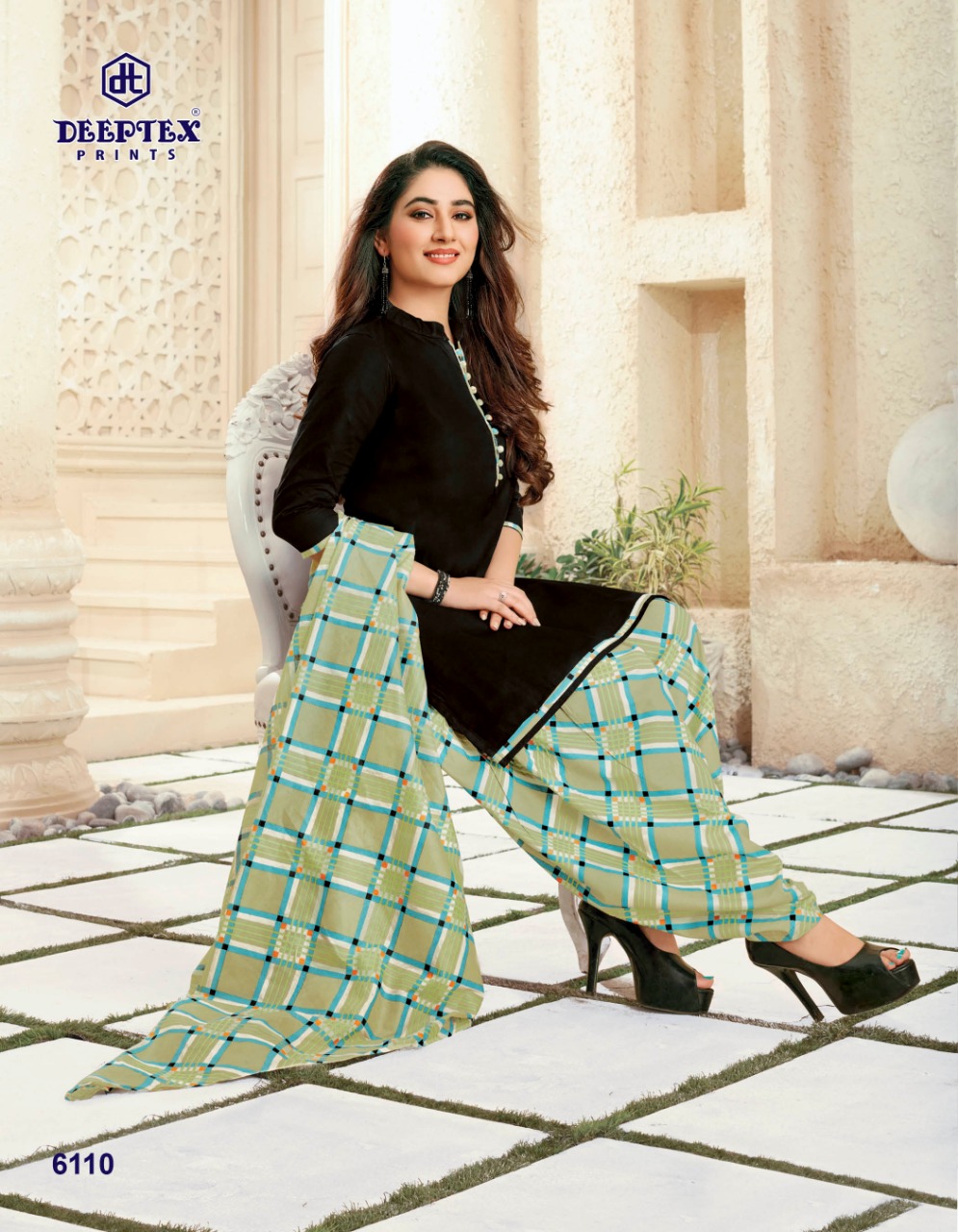 DEEPTEX MISS INDIA VOL 61 6101-6126 SERIES COLORFUL COTTON UNSTITCHED SUITS WHOLESALER IN INDIA