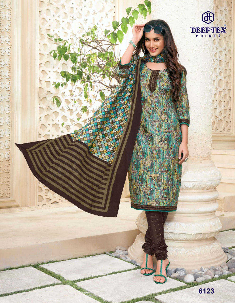 DEEPTEX MISS INDIA VOL 61 6101-6126 SERIES COLORFUL COTTON UNSTITCHED SUITS WHOLESALER IN INDIA