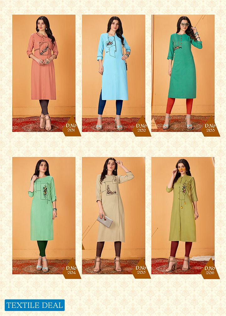 DEHLIZ TRENDS LAUNCH PINEAPPLE PREMIUM RAYON CASUAL WEAR KURTI SELLER