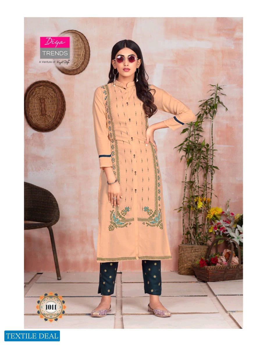 DIYA TRENDS KAJAL STYLE FASHION ANGEL VOL 1 KURTI WITH PLAZZO SHARARA AND PANT PAIR