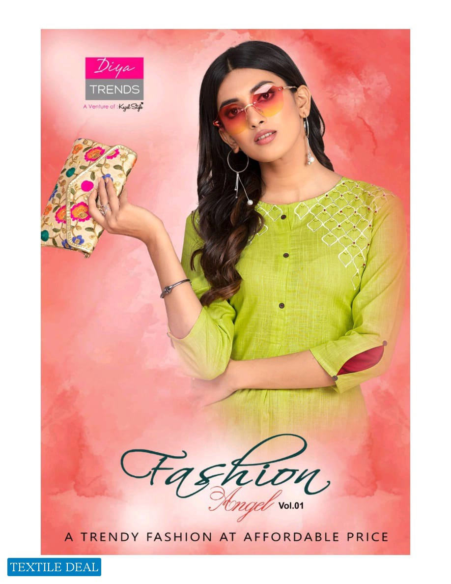 DIYA TRENDS KAJAL STYLE FASHION ANGEL VOL 1 KURTI WITH PLAZZO SHARARA AND PANT PAIR