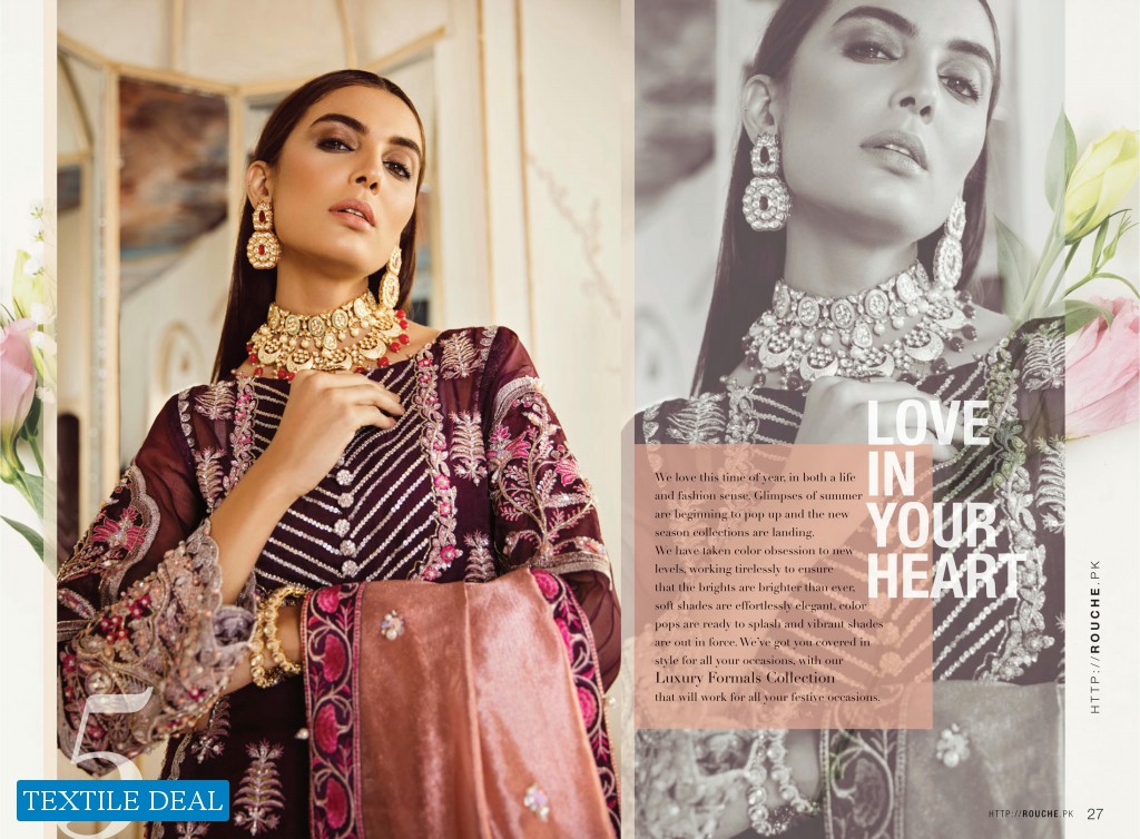 Damask X Rouche Luxury Embroidered Branded Pakistani Collection