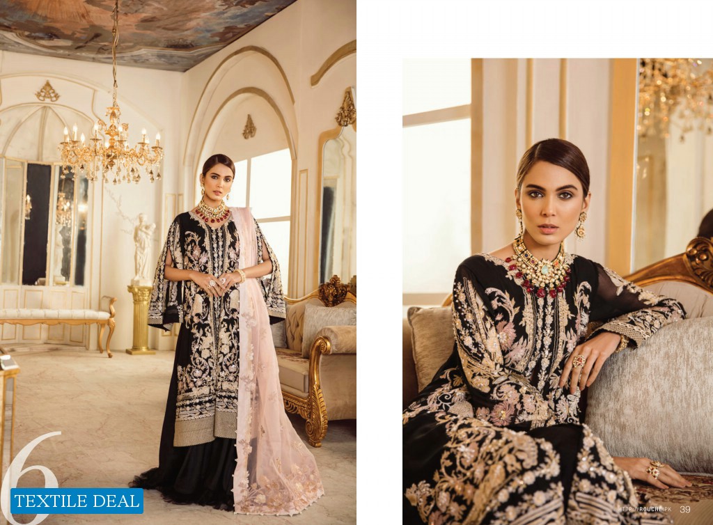 Damask X Rouche Luxury Embroidered Branded Pakistani Collection