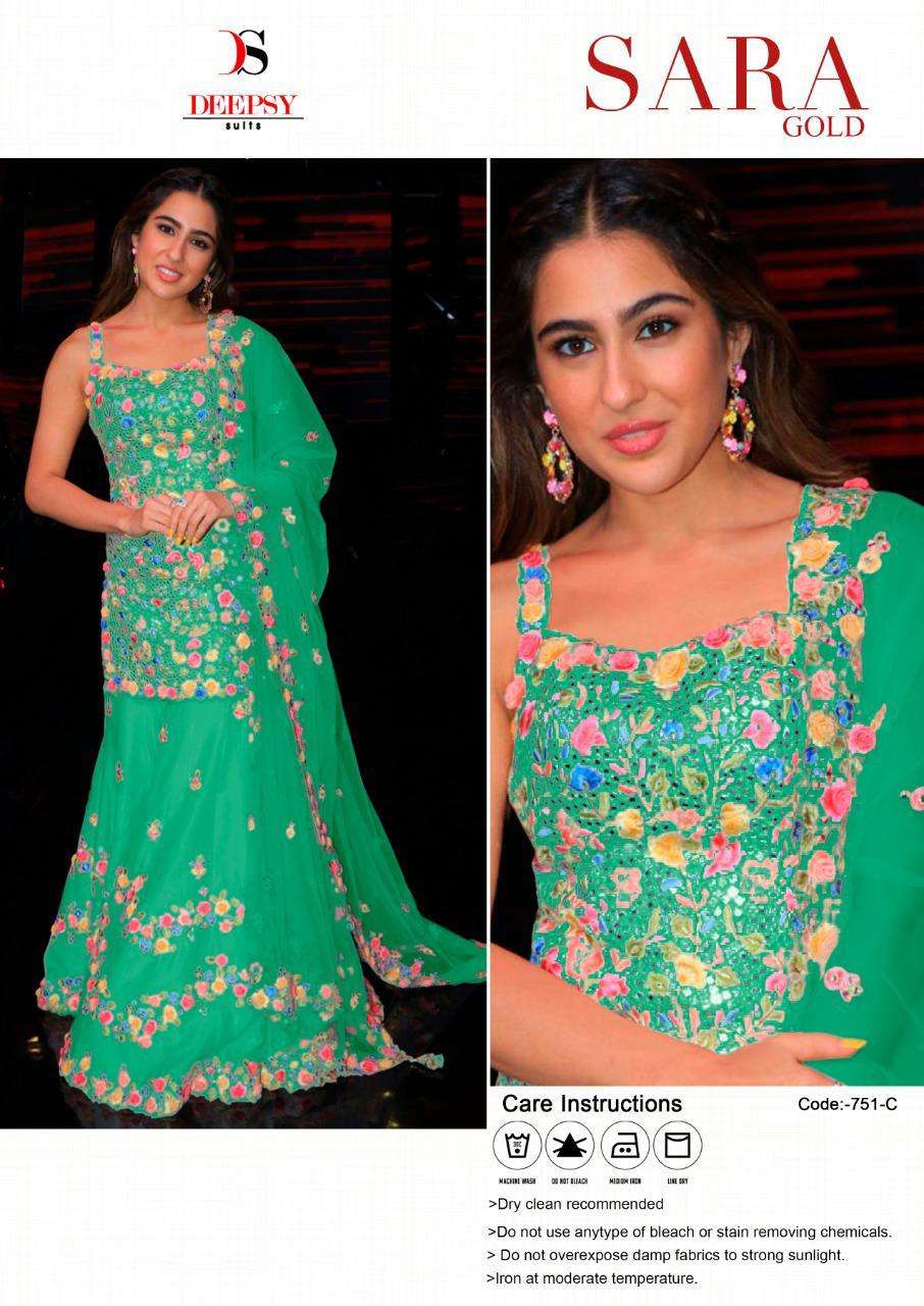 Deepsy Sara Gold Wholesale Pakistani Style Dress