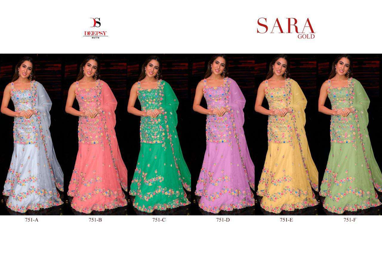 Deepsy Sara Gold Wholesale Pakistani Style Dress