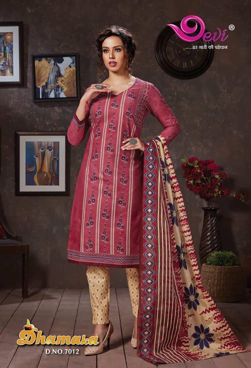 Devi Dhamaka Vol-7 Wholesale Cotton Printed Dress Material