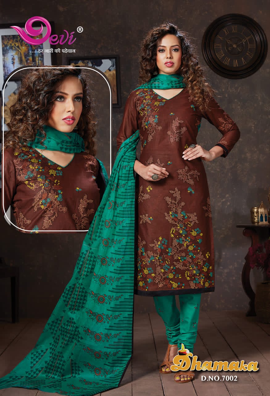 Devi Dhamaka Vol-7 Wholesale Cotton Printed Dress Material