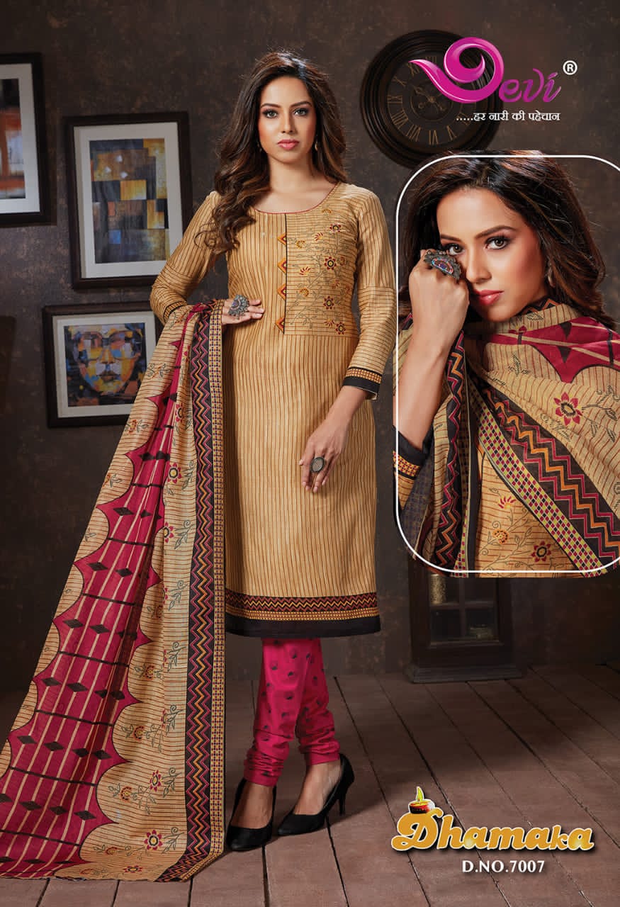 Devi Dhamaka Vol-7 Wholesale Cotton Printed Dress Material