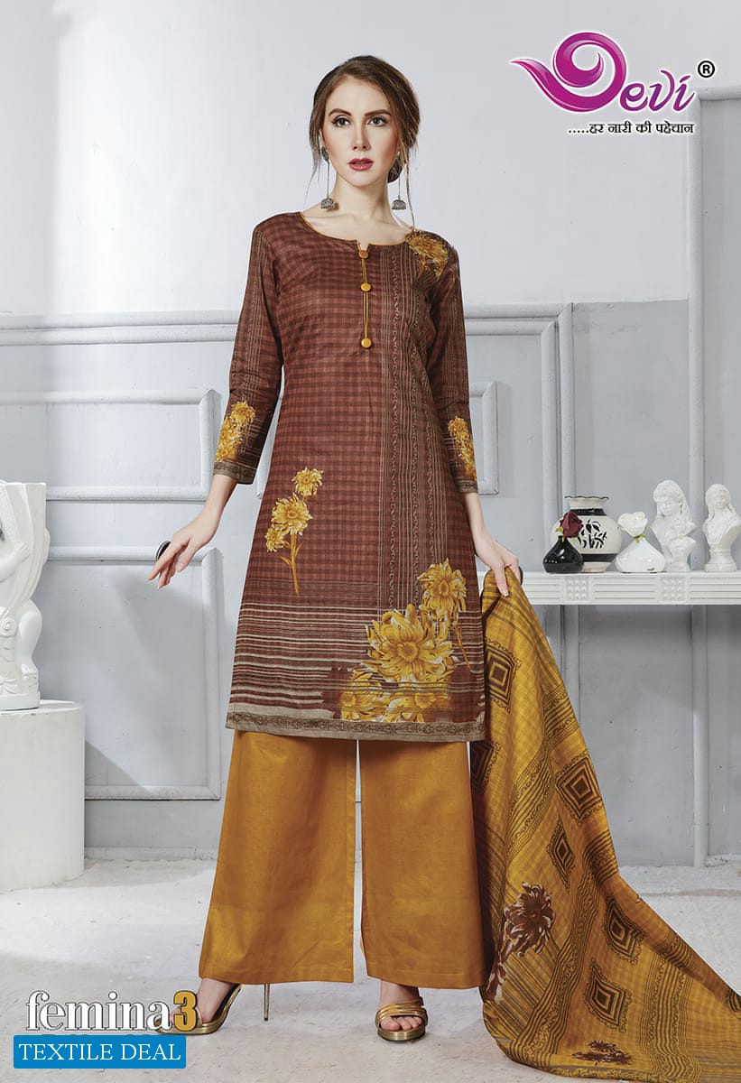 Devi Femina Vol-3 Wholesale Shopping Printed Dress Material