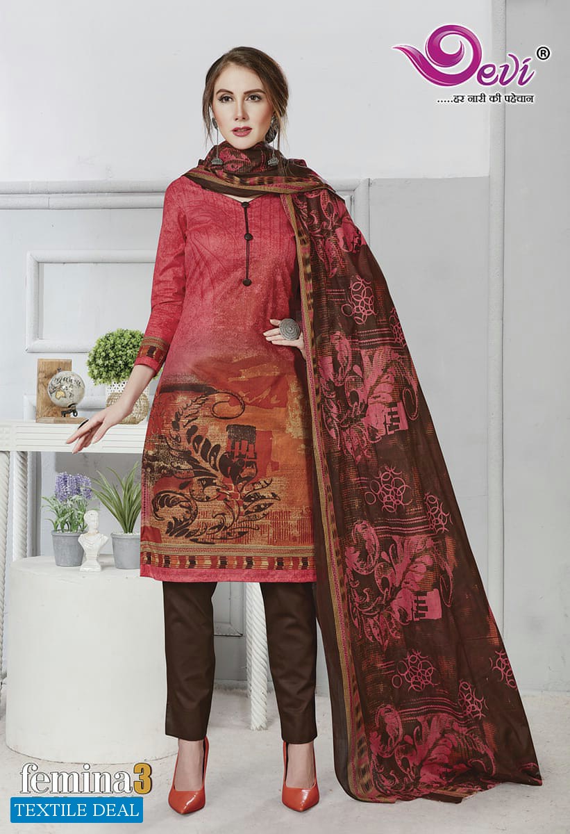 Devi Femina Vol-3 Wholesale Shopping Printed Dress Material