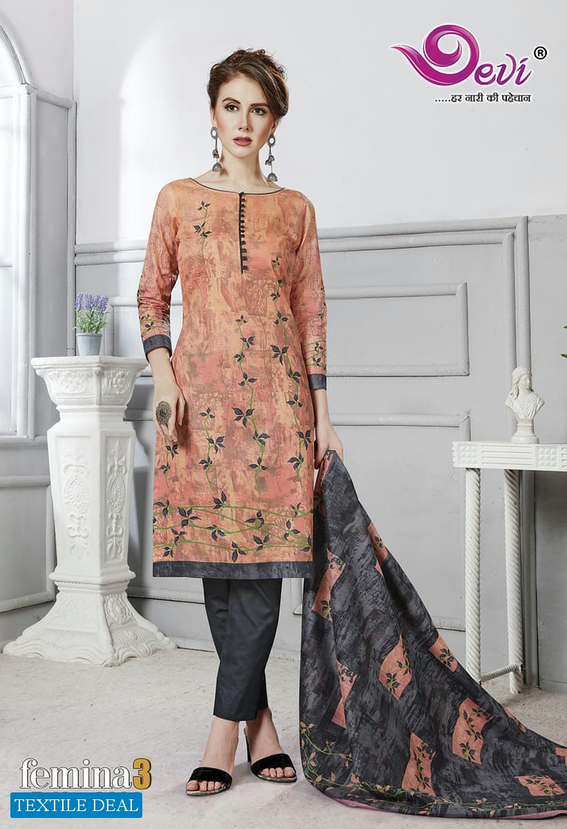 Devi Femina Vol-3 Wholesale Shopping Printed Dress Material