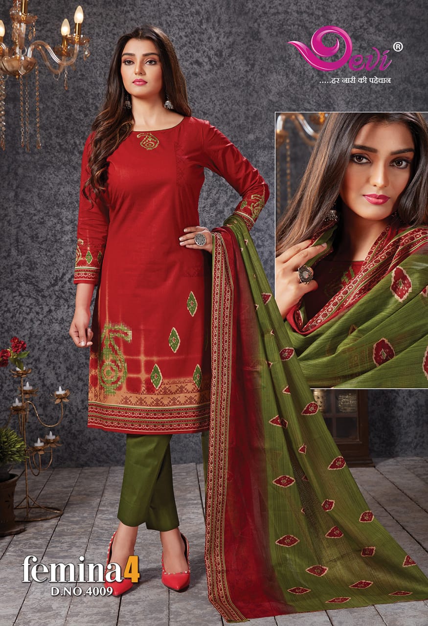 Devi Femina Vol-4 Wholesale Shopping Printed Dress Material