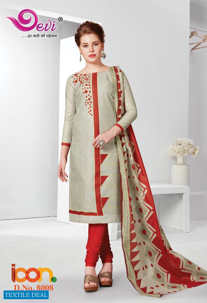 Devi Icon Vol-8 Wholesale printed Dress material
