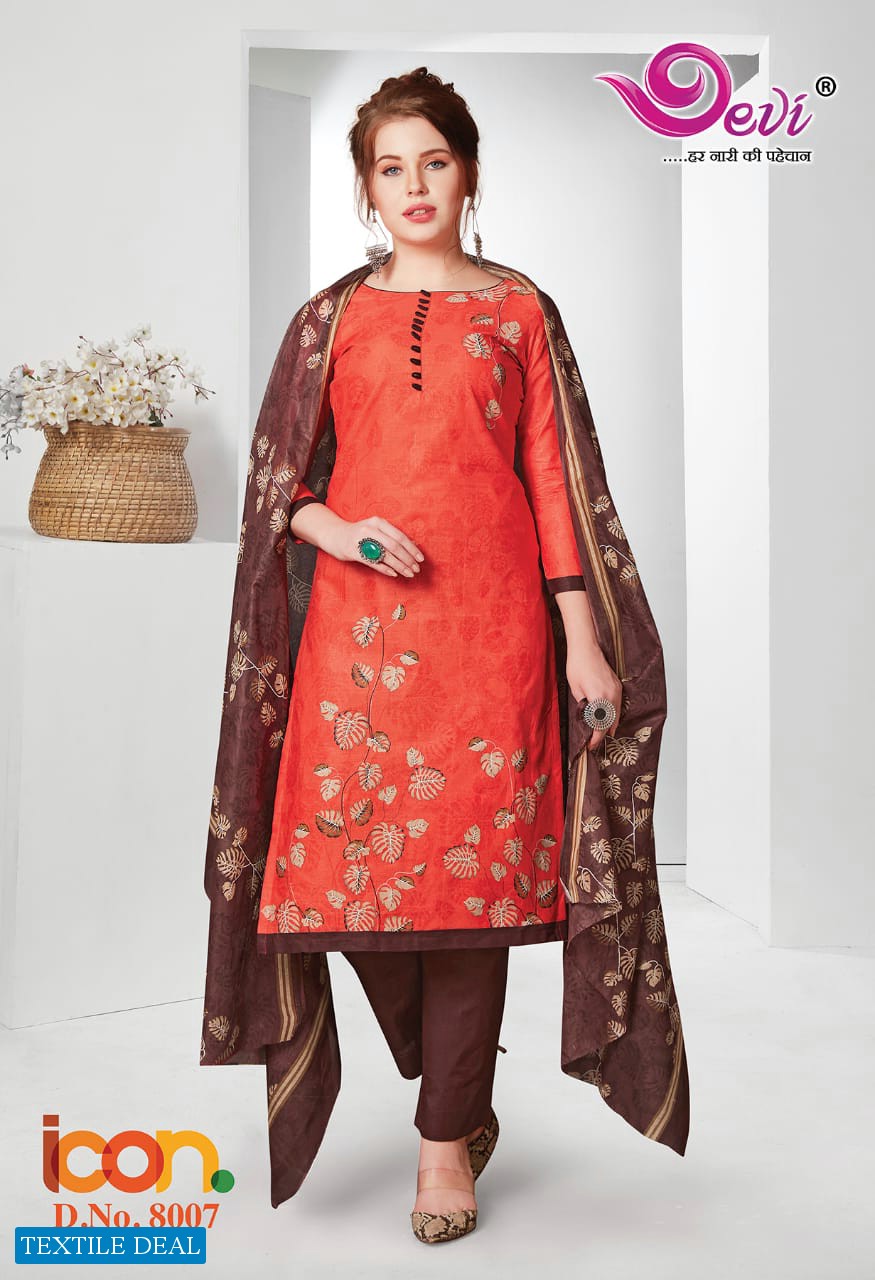 Devi Icon Vol-8 Wholesale printed Dress material