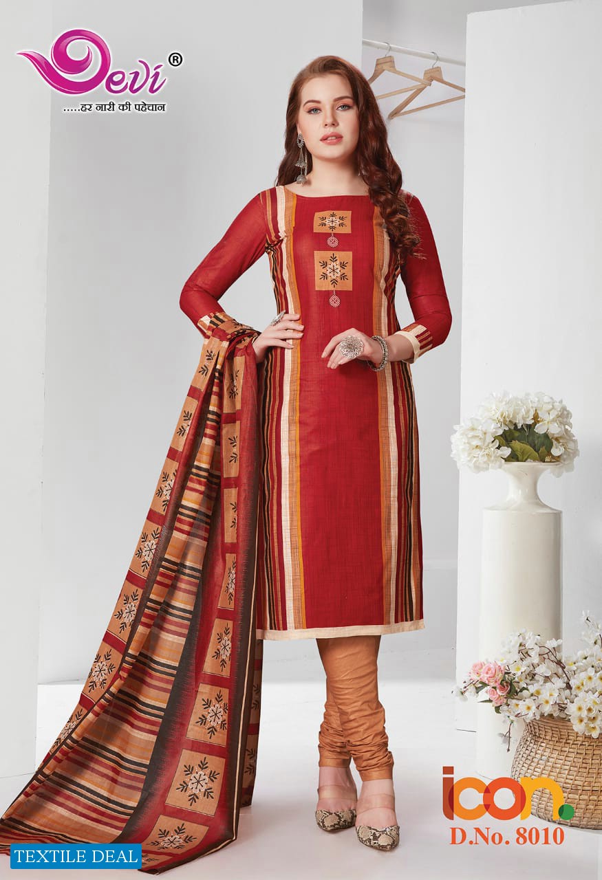 Devi Icon Vol-8 Wholesale printed Dress material