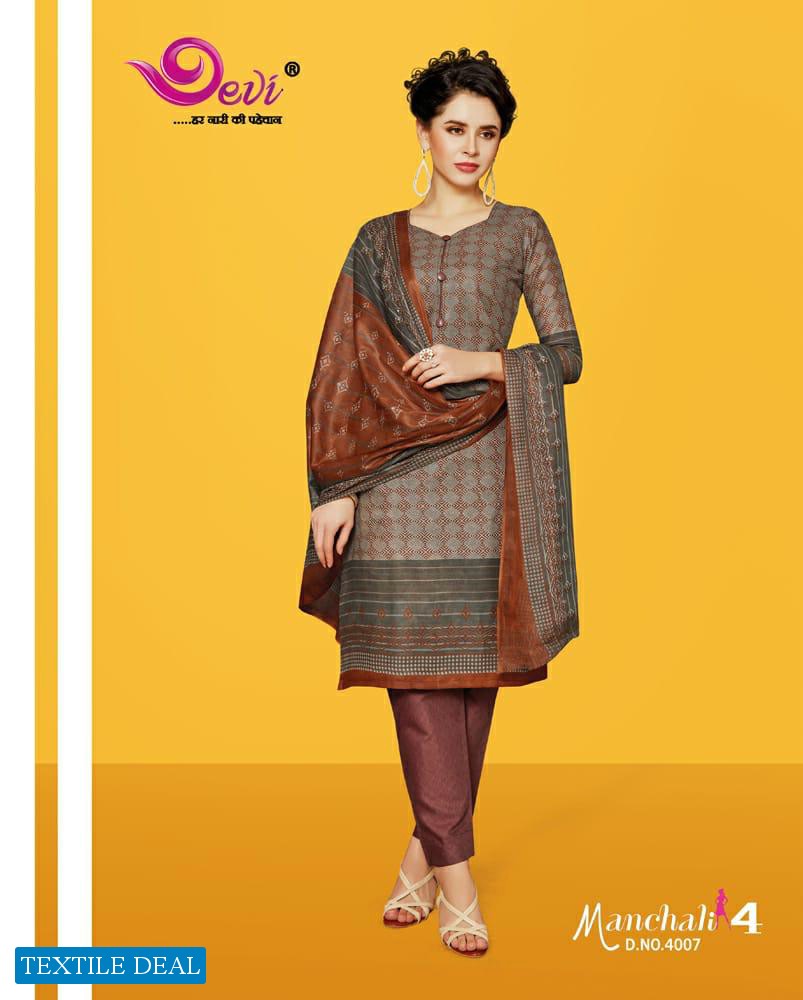Devi Manchali Vol-4 Online Shopping printed Dress Material