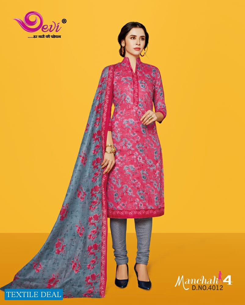Devi Manchali Vol-4 Online Shopping printed Dress Material