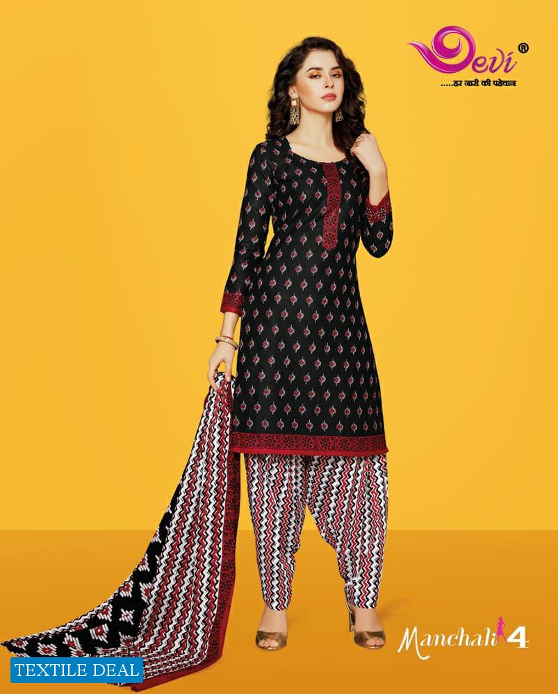 Devi Manchali Vol-4 Online Shopping printed Dress Material