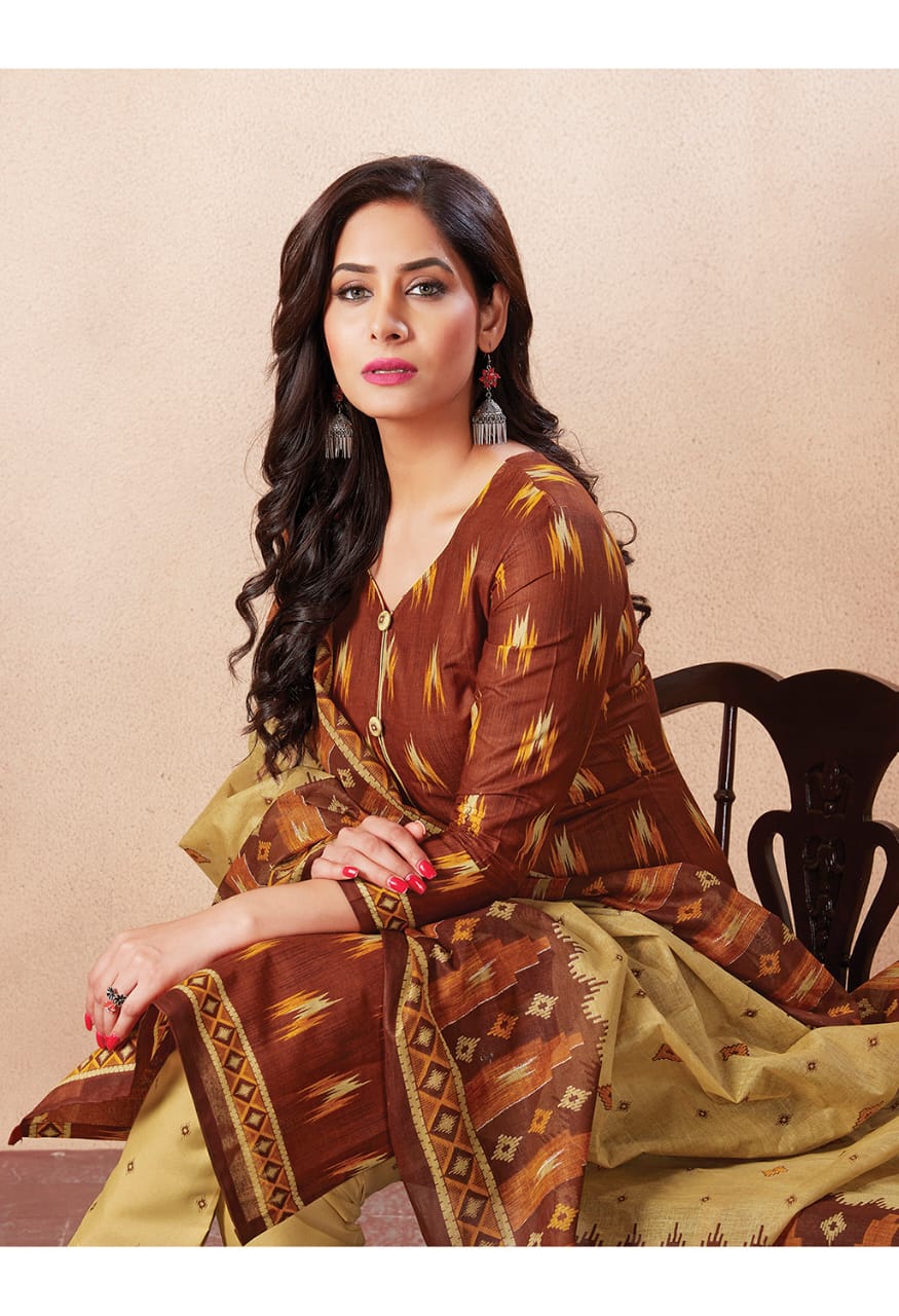 Devi Manchali Vol-6 Online Shopping printed Dress Material