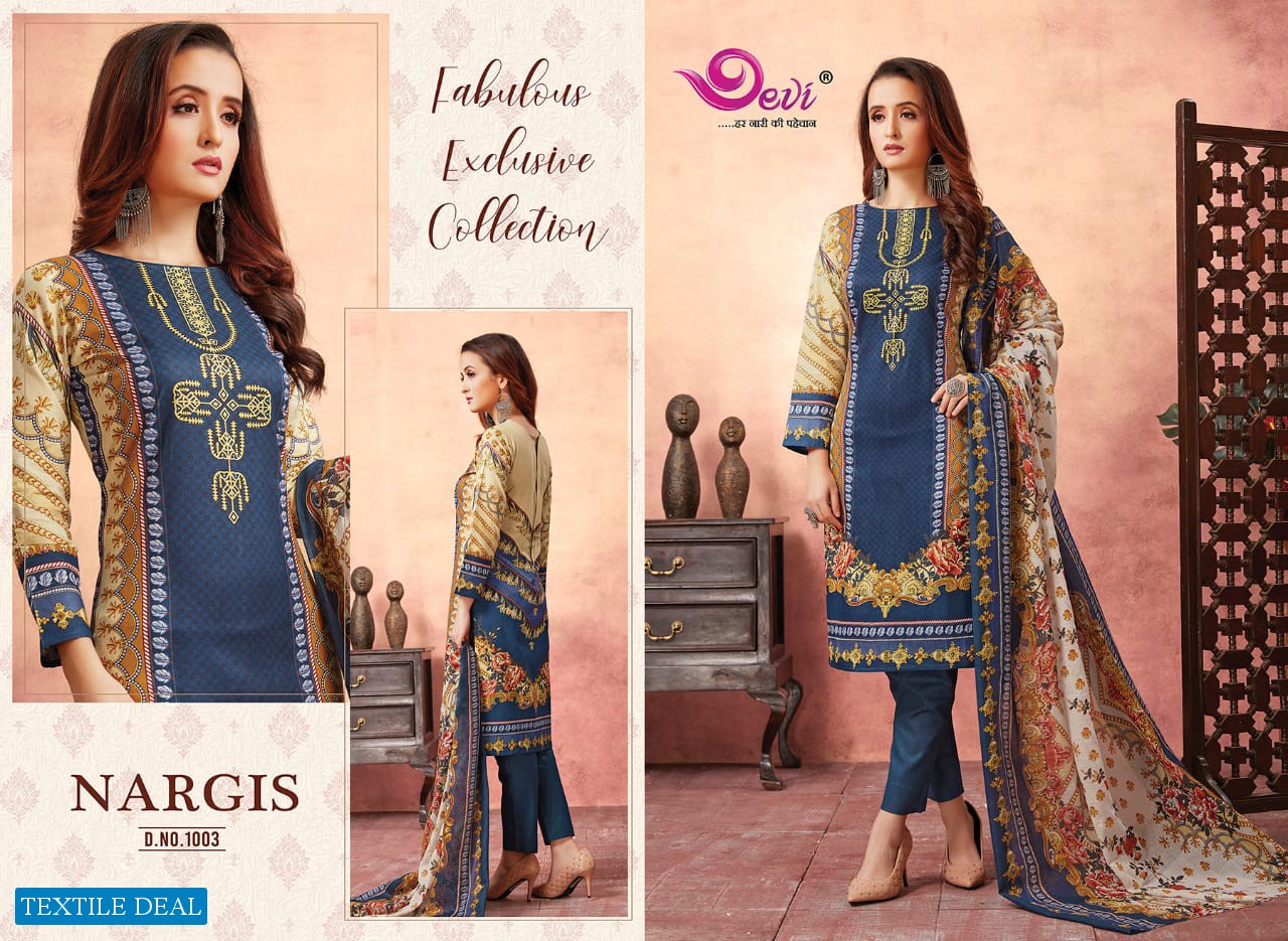 Devi Nargis Wholesale Shopping Printed Dress Material