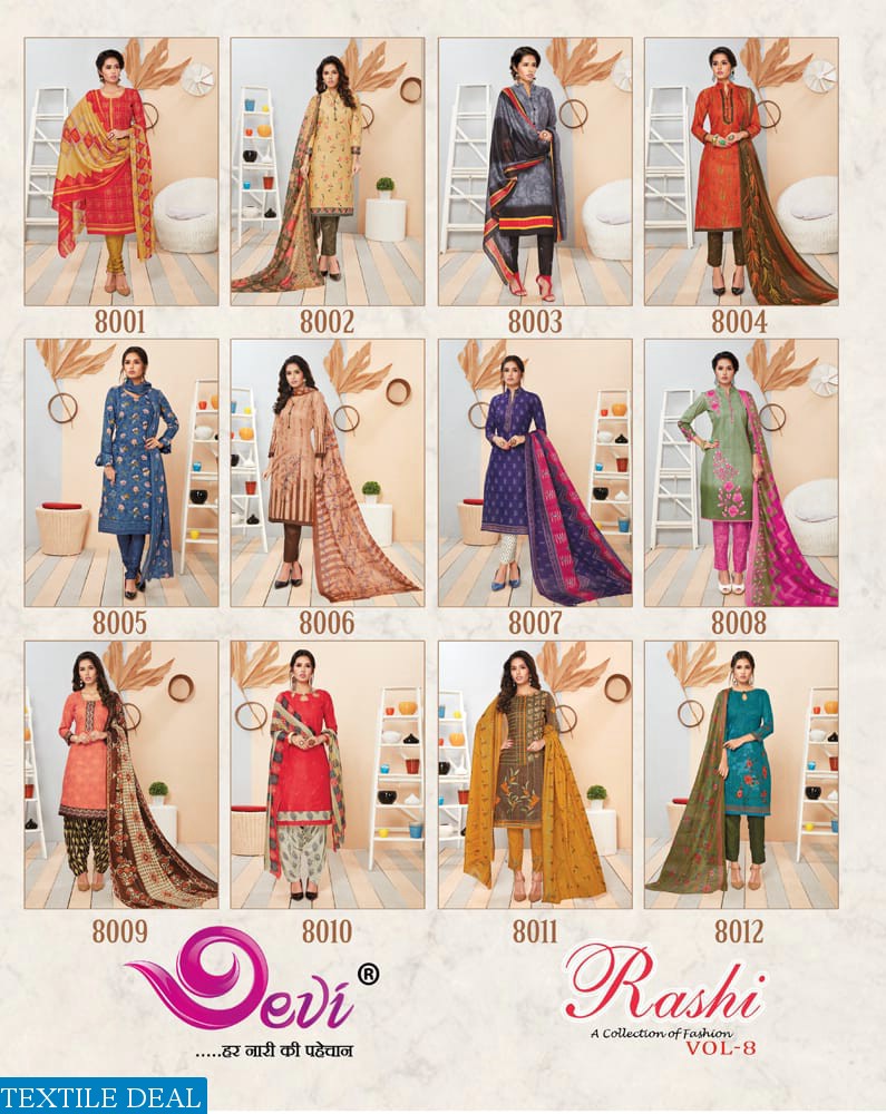 Devi Rashi vol-8 Wholesale Printed Dress material