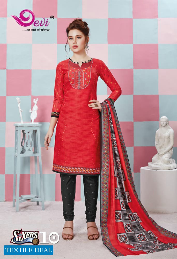 Devi Sixer Vol-10 Wholesale Shopping Printed Dress Material