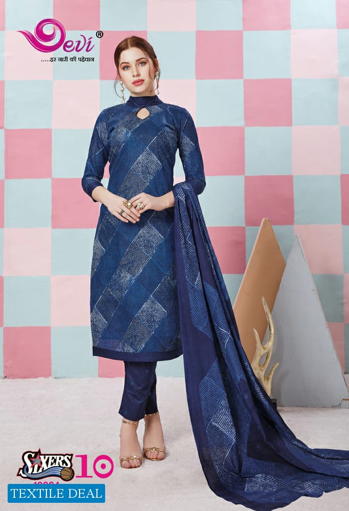Devi Sixer Vol-10 Wholesale Shopping Printed Dress Material
