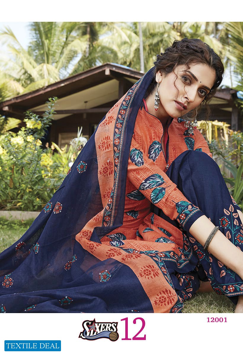 Devi Sixer Vol-12 Wholesale Cotton Formal Dress Material