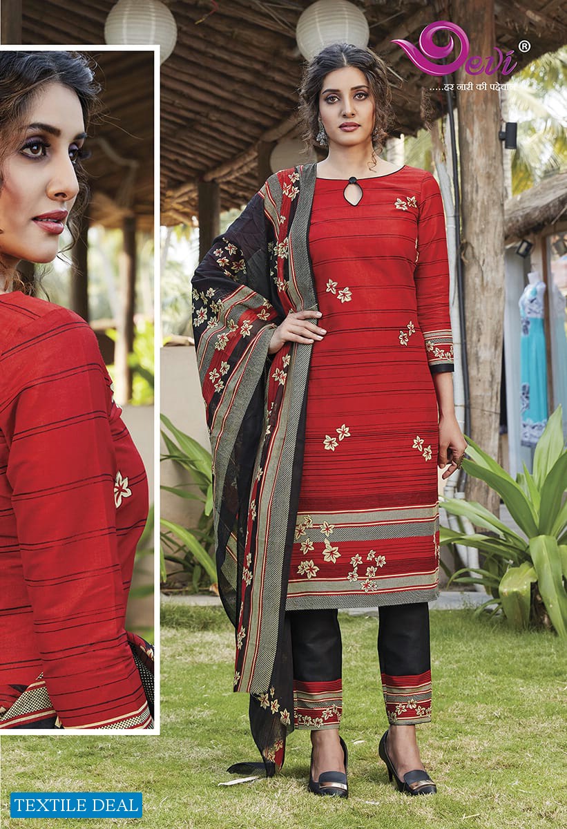 Devi Sixer Vol-12 Wholesale Cotton Formal Dress Material