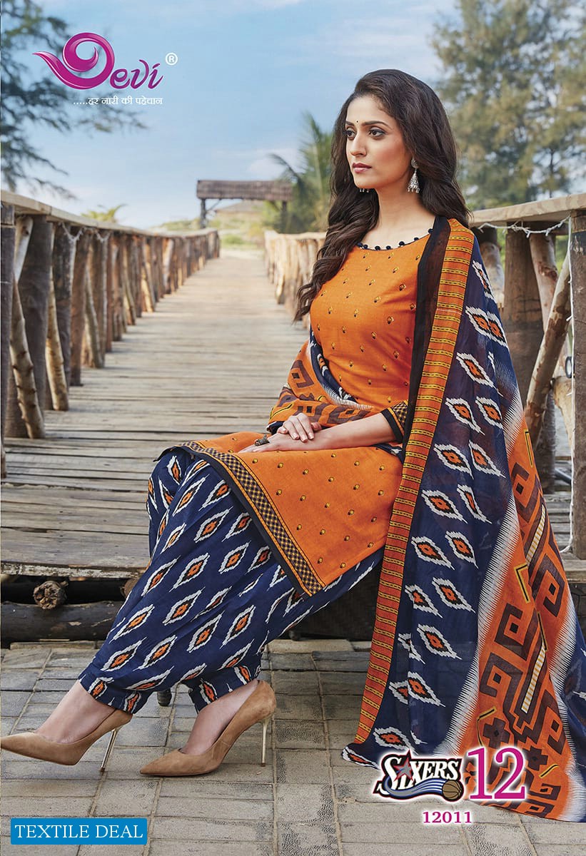 Devi Sixer Vol-12 Wholesale Cotton Formal Dress Material