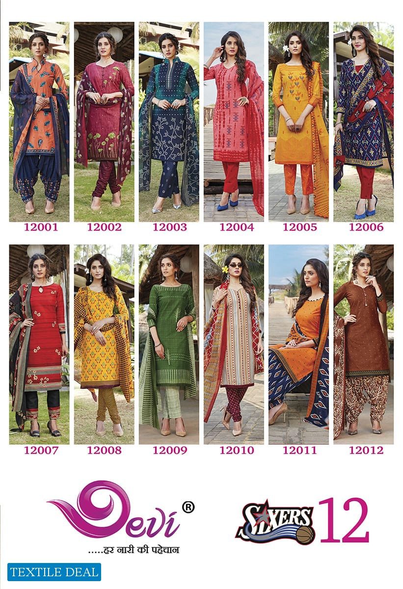 Devi Sixer Vol-12 Wholesale Cotton Formal Dress Material