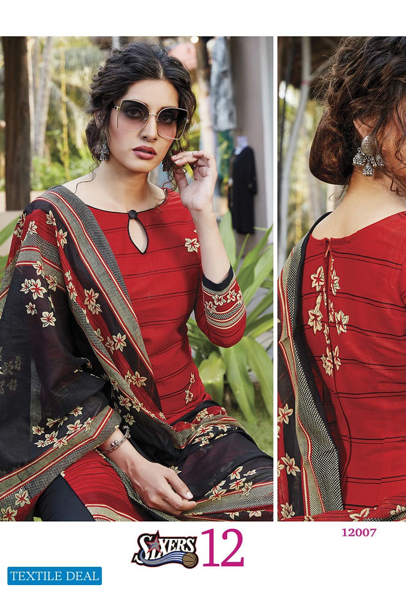 Devi Sixer Vol-12 Wholesale Cotton Formal Dress Material