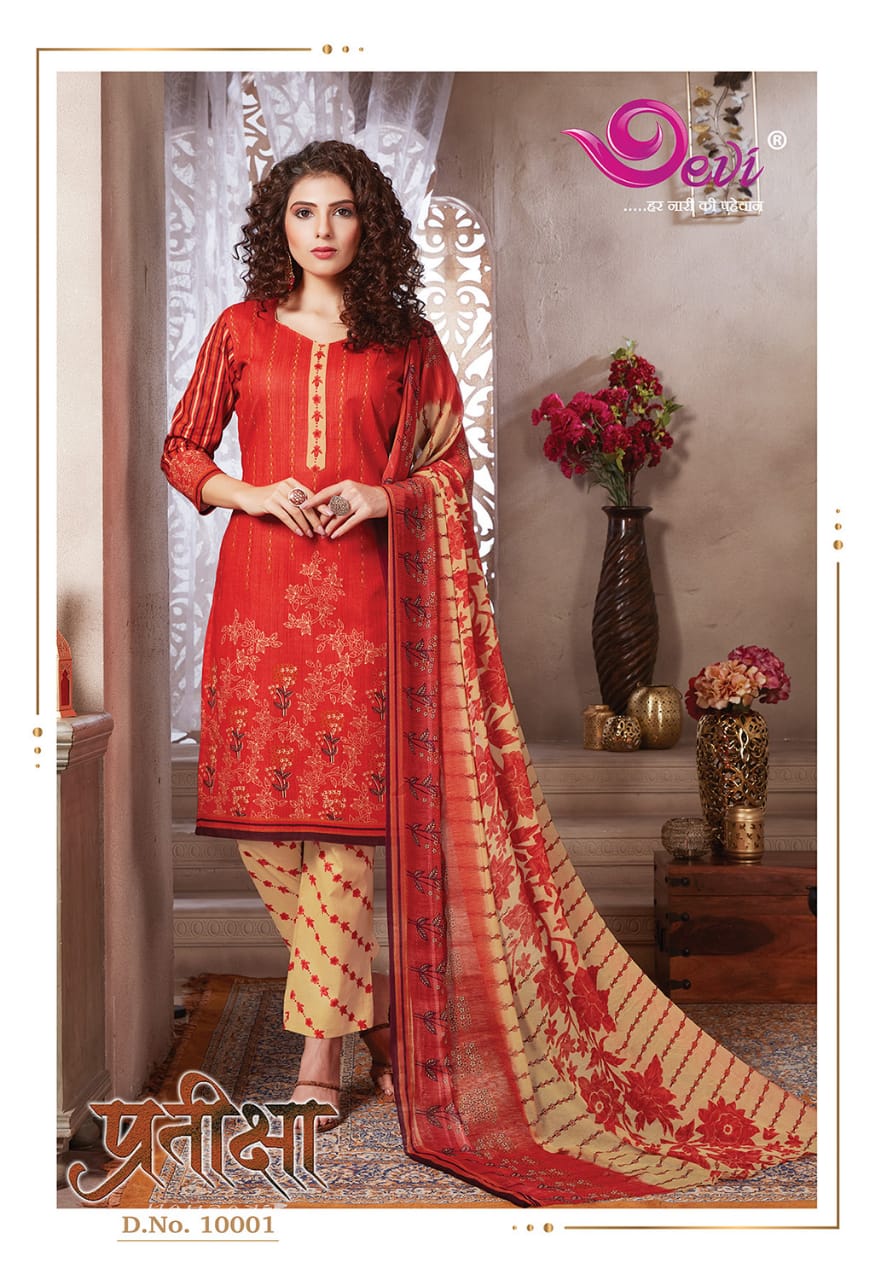 Devi pratiksha Vol-10 Online Shopping Formal printed Dress Material