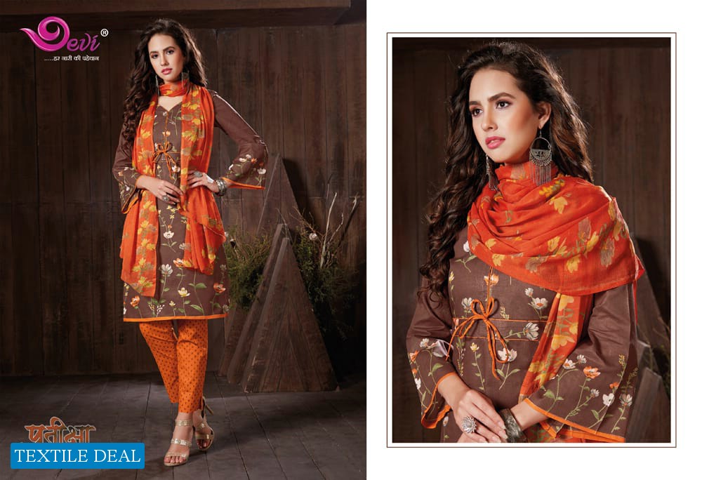 Devi pratiksha Vol-8 Online Shopping Formal printed Dress Material