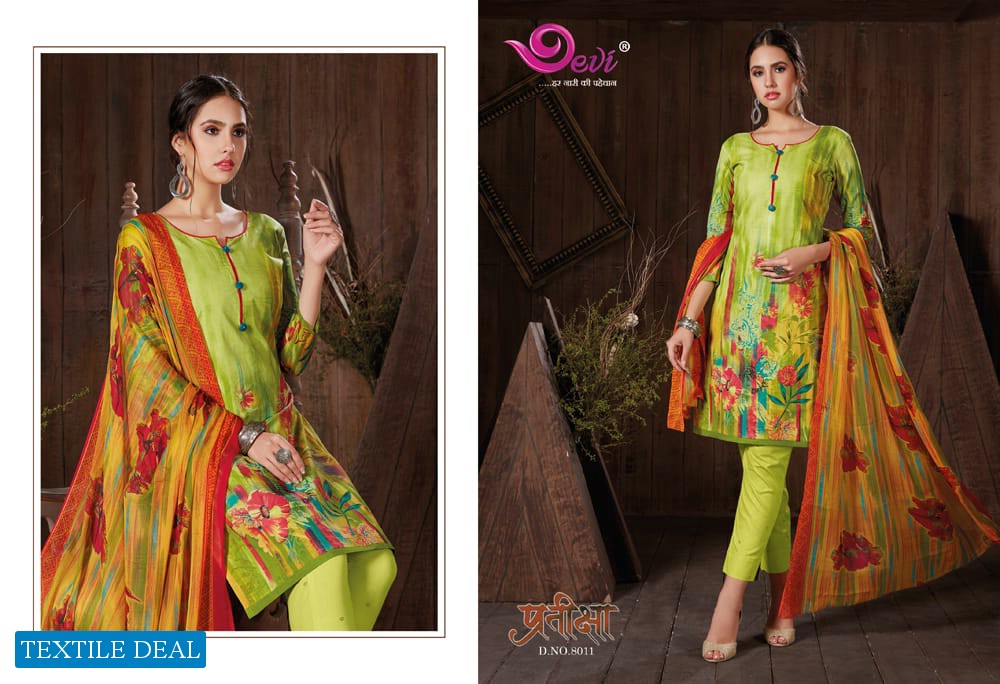 Devi pratiksha Vol-8 Online Shopping Formal printed Dress Material