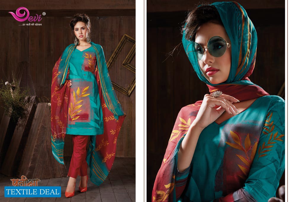 Devi pratiksha Vol-8 Online Shopping Formal printed Dress Material