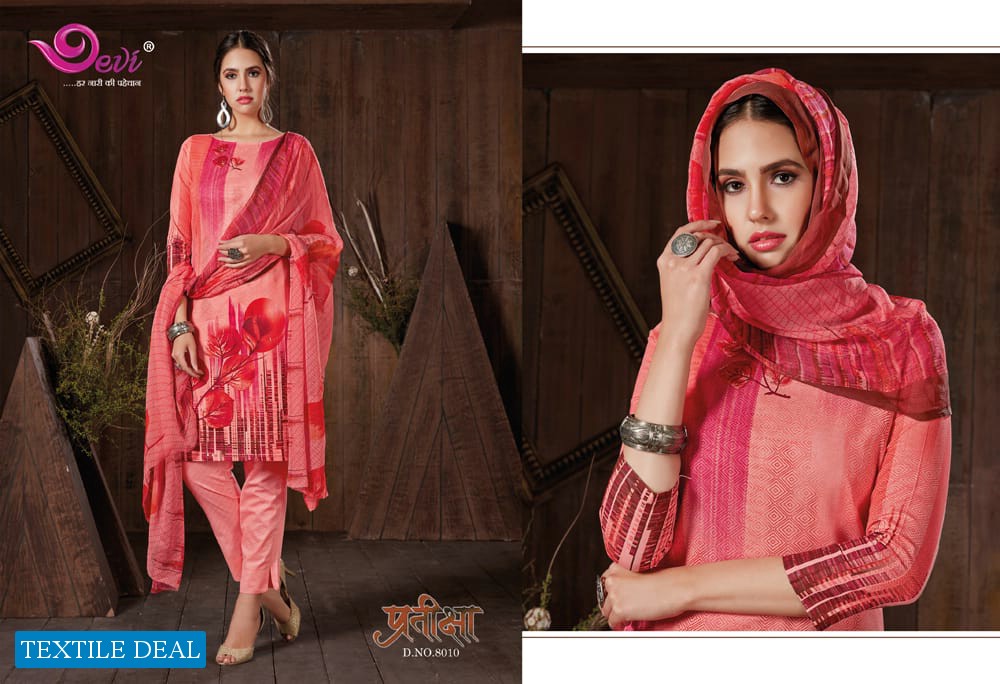 Devi pratiksha Vol-8 Online Shopping Formal printed Dress Material