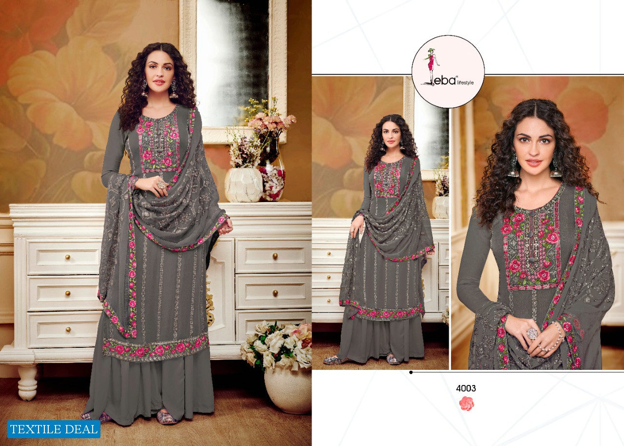 EBA LIFESTYLE NOORJAHAN VOL 1 GEORGETTE HEAVY EMBROIDERY STUNNING LOOK SUIT