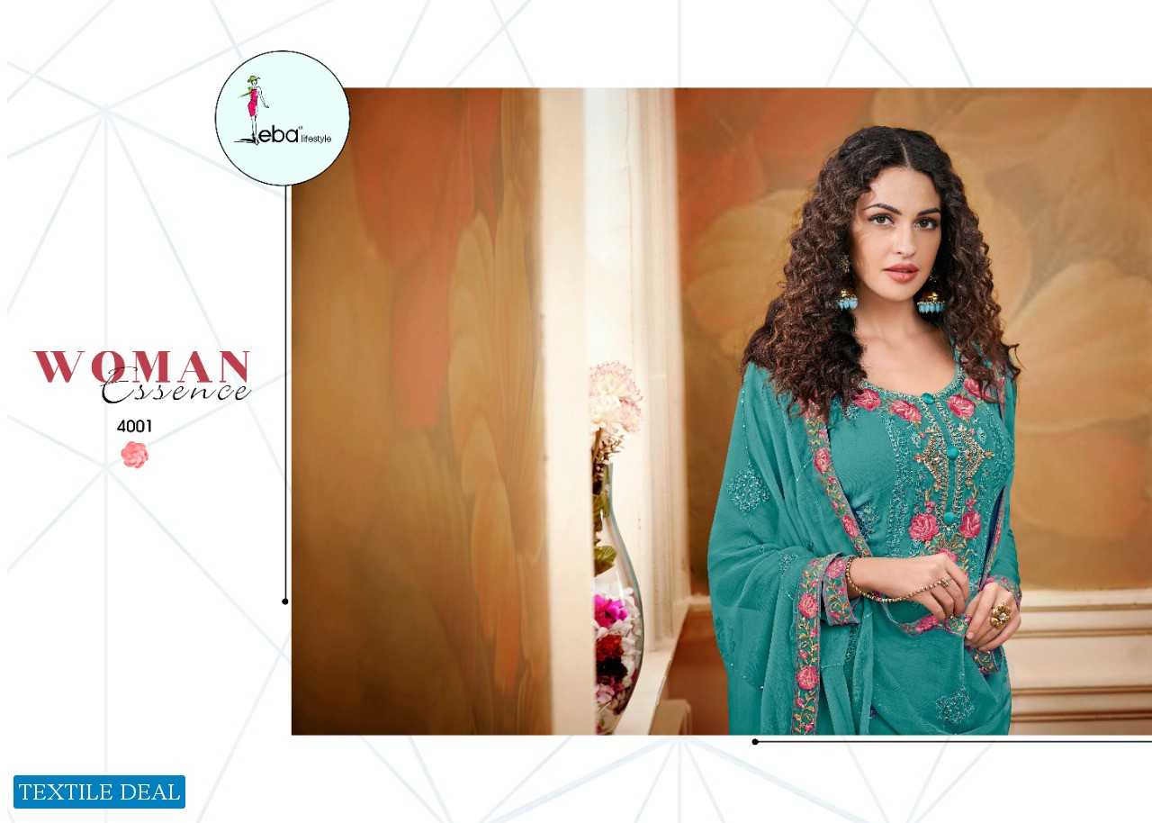 EBA LIFESTYLE NOORJAHAN VOL 1 GEORGETTE HEAVY EMBROIDERY STUNNING LOOK SUIT