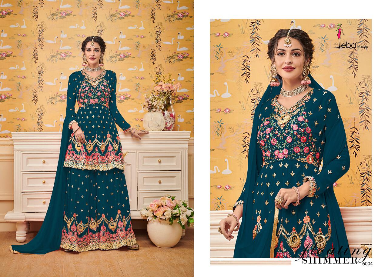 EBA LIFESTYLE SHEHZADI VOL 1 GEORGETTE WITH EMBROIDERY PLAZZO STYLE DESIGNER SUIT SELLER