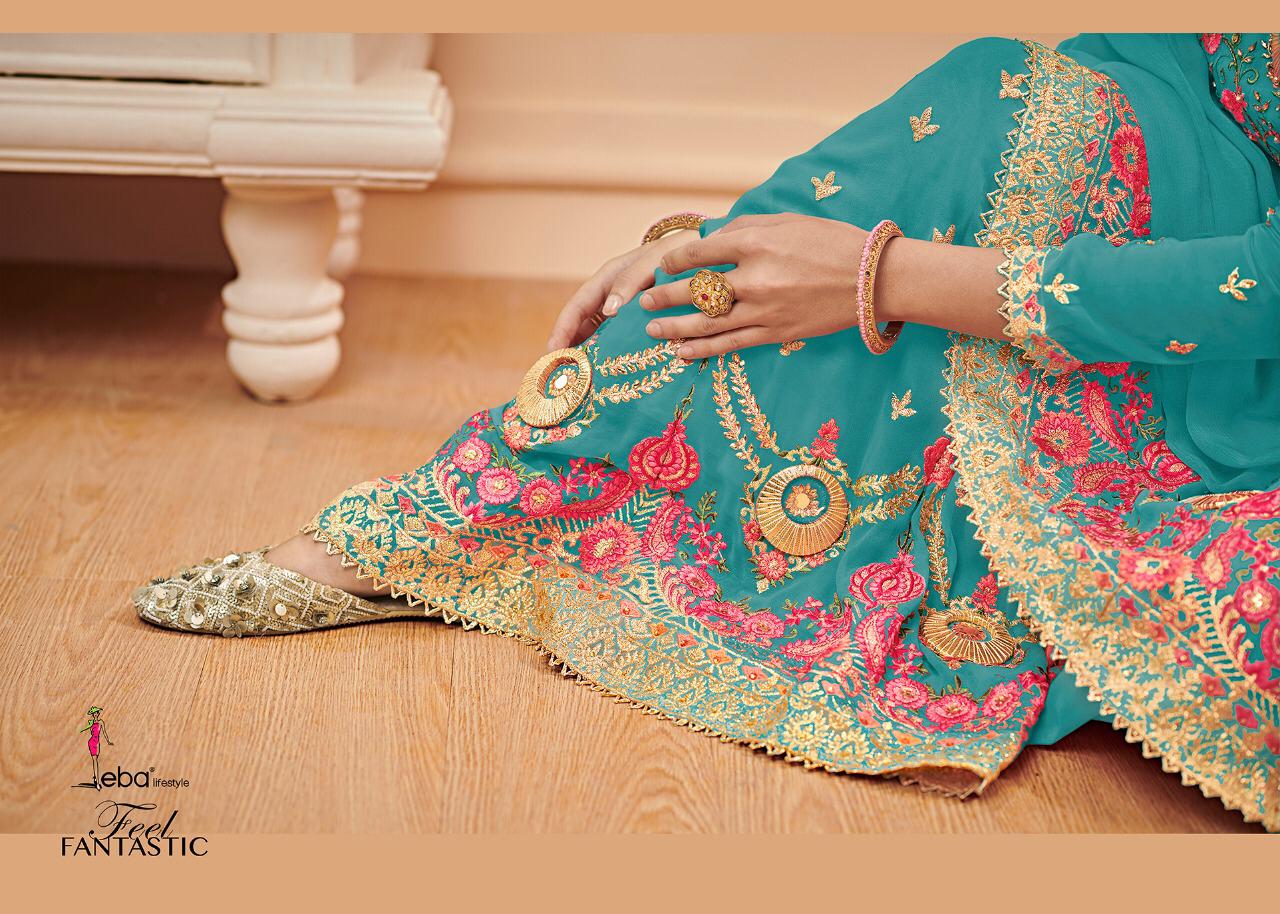 EBA LIFESTYLE SHEHZADI VOL 1 GEORGETTE WITH EMBROIDERY PLAZZO STYLE DESIGNER SUIT SELLER