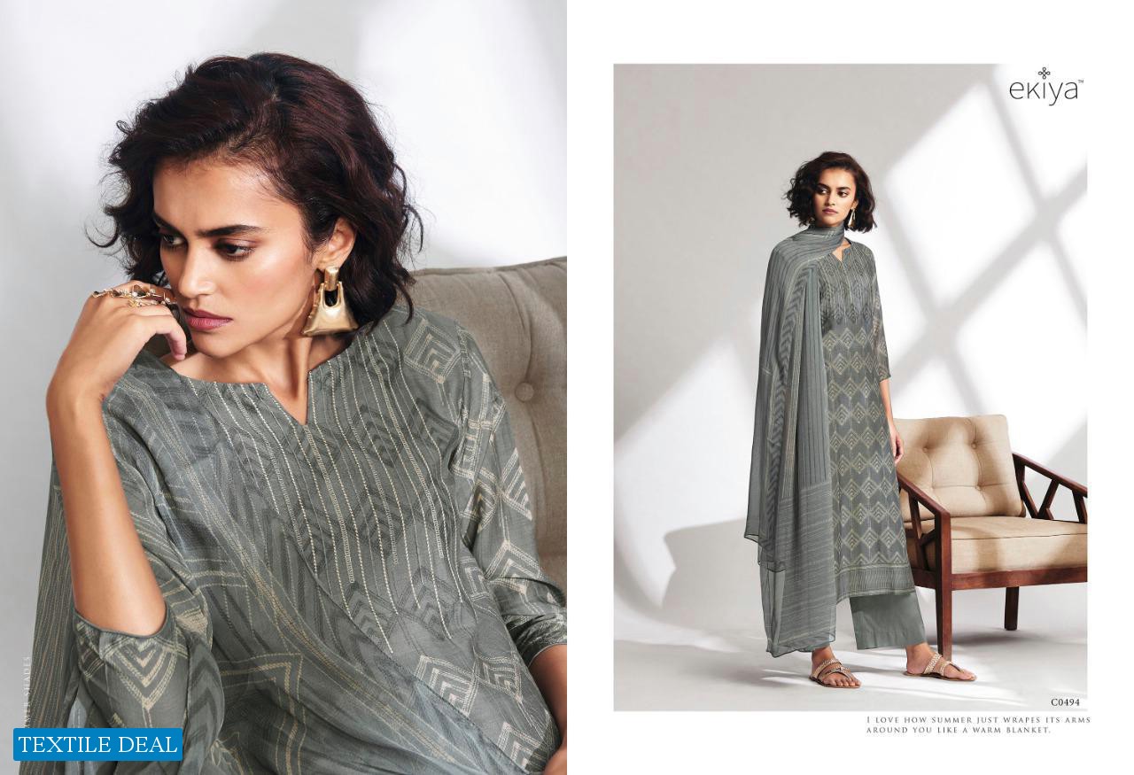 EKIYA PRESENT SUMMER SHADES BEMBERG LAWN ETHNIC SUIT DESIGNS COLLECTION