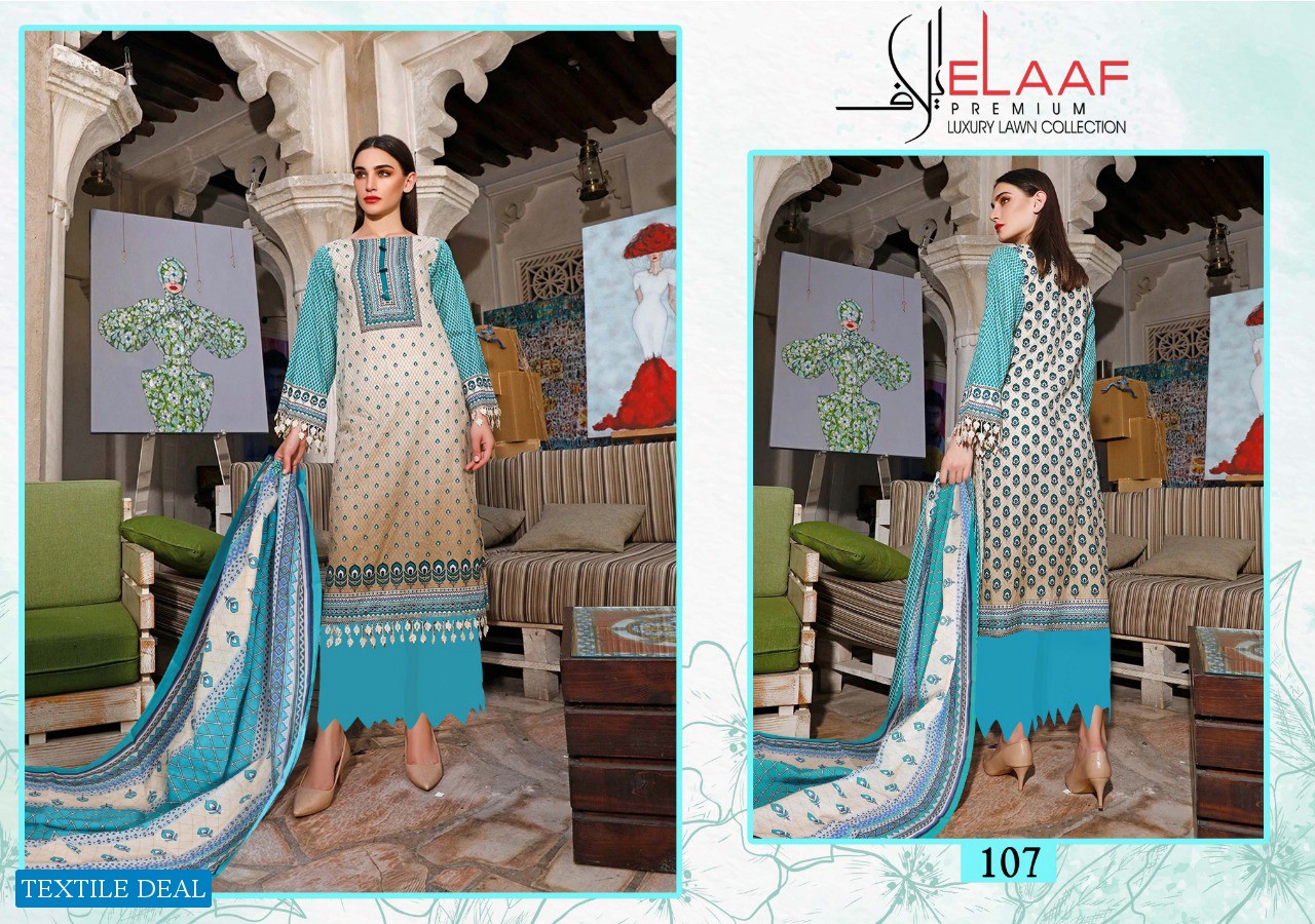 ELAAF LAUNCH IMAN LAXURY LAWN COLLECTION COTTON DAILY WEAR SALWAR SUIT