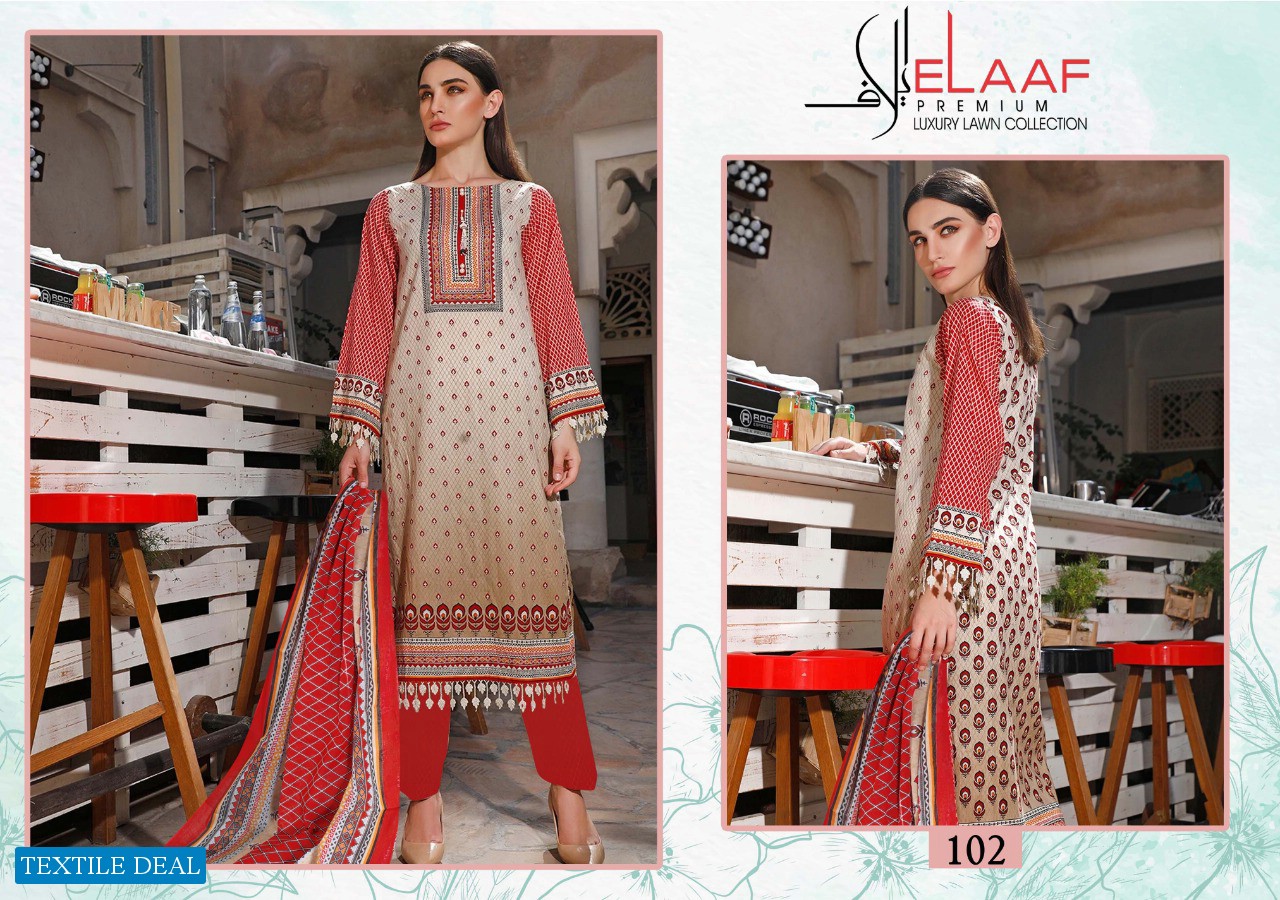 ELAAF LAUNCH IMAN LAXURY LAWN COLLECTION COTTON DAILY WEAR SALWAR SUIT