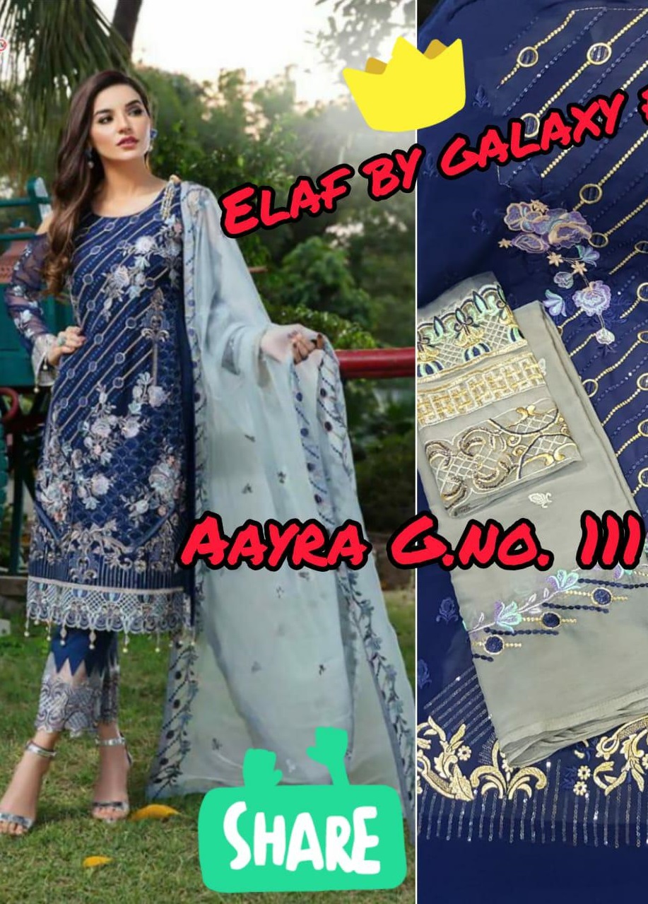 ELAF by GALAXY FAB PRESENT AAYRA SALWAR SUIT WHOLESALE IN INDIA