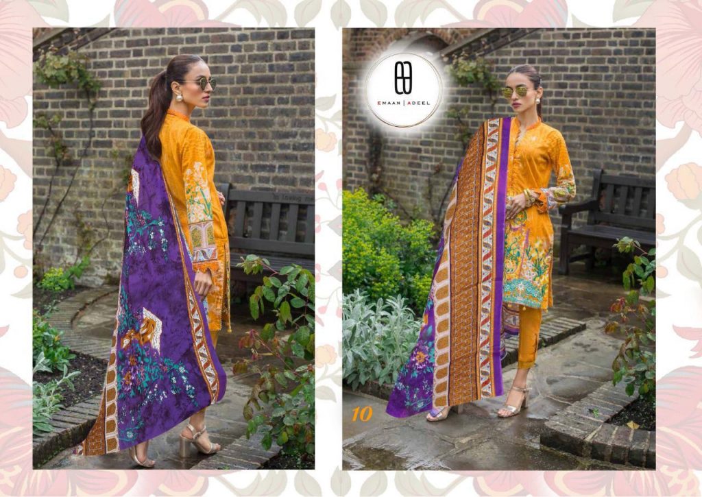 EMAAN ADEEL VOL 1 LAWN PRINTED PAKISTANI SUITS AT CHEAPEST RATE ONLINE