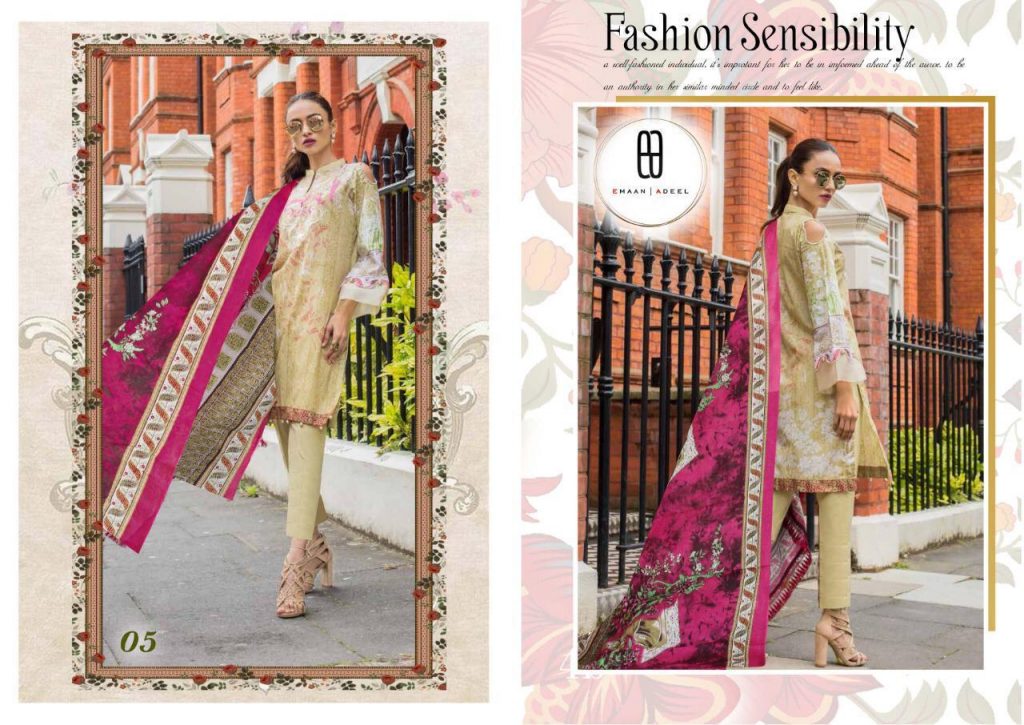 EMAAN ADEEL VOL 1 LAWN PRINTED PAKISTANI SUITS AT CHEAPEST RATE ONLINE
